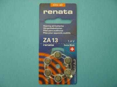 ZA 13 Renata H�rger�tebatterie 1,4V  270 mAh