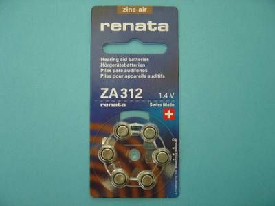 ZA 312 Renata H�rger�tebatterie 1,4V  180 mAh
